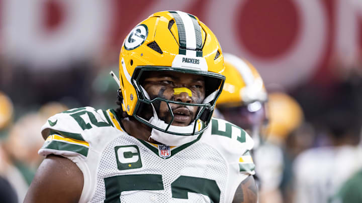 Oct 19, 2025; Glendale, Arizona, USA; Green Bay Packers defensive lineman Rashan Gary (52) against the Arizona Cardinals at State Farm Stadium. Mandatory Credit: Mark J. Rebilas-Imagn Images Oct 19, 2025; Glendale, Arizona, USA; Green Bay Packers defensive lineman Rashan Gary (52) against the Arizona Cardinals at State Farm Stadium. Mandatory Credit: Mark J. Rebilas-Imagn Images