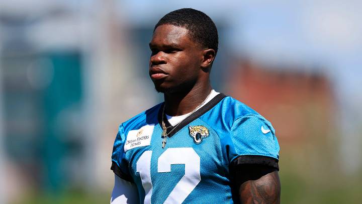 Jacksonville Jaguars wide receiver/cornerback Travis Hunter (12) walks off the field during the third day of minicamp at the Miller Electric Center, Thursday, June 11, 2026, in Jacksonville, Fla. Jacksonville Jaguars wide receiver/cornerback Travis Hunter (12) walks off the field during the third day of minicamp at the Miller Electric Center, Thursday, June 11, 2026, in Jacksonville, Fla.
