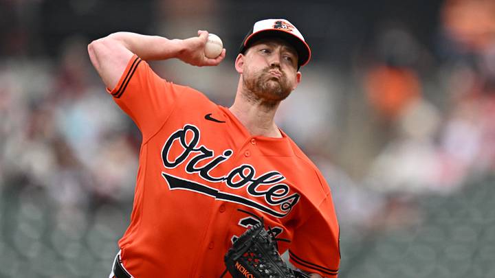 Jun 28, 2026; Baltimore, Maryland, USA; Baltimore Orioles pitcher Kyle Bradish (38) pitches in the first inning against the Washington Nationals at Oriole Park at Camden Yards. Mandatory Credit: Jamie Sabau-Imagn Images Jun 28, 2026; Baltimore, Maryland, USA; Baltimore Orioles pitcher Kyle Bradish (38) pitches in the first inning against the Washington Nationals at Oriole Park at Camden Yards. Mandatory Credit: Jamie Sabau-Imagn Images