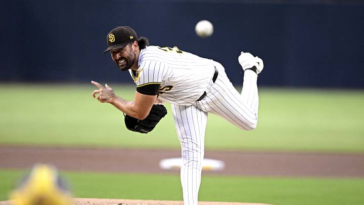 Aug 24, 2026; San Diego, California, USA; San Diego Padres pitcher Robbie Ray (38) delivers during the first inning against the Pittsburgh Pirates at Petco Park. Mandatory Credit: Denis Poroy-Imagn Images Aug 24, 2026; San Diego, California, USA; San Diego Padres pitcher Robbie Ray (38) delivers during the first inning against the Pittsburgh Pirates at Petco Park. Mandatory Credit: Denis Poroy-Imagn Images