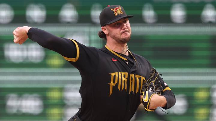 Jun 26, 2026; Pittsburgh, Pennsylvania, USA;  Pittsburgh Pirates starting pitcher Paul Skenes (30) delivers a pitch against the Cincinnati Reds during the first inning at PNC Park. Mandatory Credit: Charles LeClaire-Imagn Images