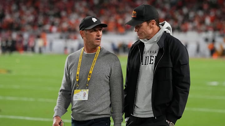 Raiders minority owners Egon Durban and Tom Brady were in attendance for the CFP national championship.