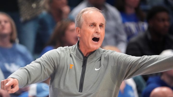 Tennessee's head coach Rick Barnes yells at his team against Tennessee at Rupp Arena Saturday night.
Feb. 7, 2026 Tennessee's head coach Rick Barnes yells at his team against Tennessee at Rupp Arena Saturday night.
Feb. 7, 2026