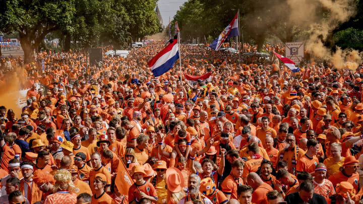 Fanzone and Parade Holland Supporters in Hamburg -Fanzone - Parade