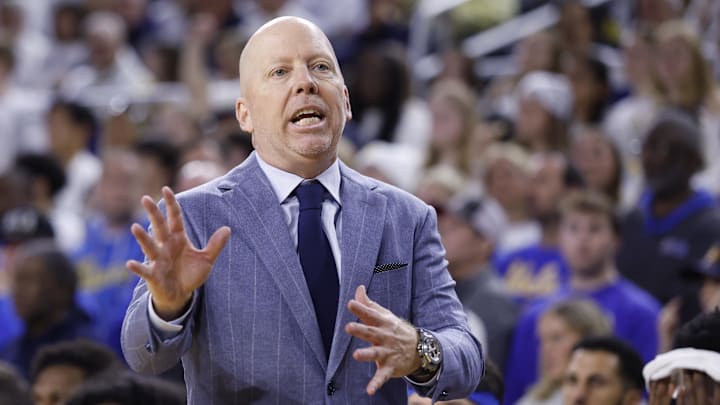 Feb 14, 2026; Ann Arbor, Michigan, USA; UCLA Bruins head coach Mick Cronin reacts in the second half against the Michigan Wolverines at Crisler Center. Mandatory Credit: Rick Osentoski-Imagn Images Feb 14, 2026; Ann Arbor, Michigan, USA; UCLA Bruins head coach Mick Cronin reacts in the second half against the Michigan Wolverines at Crisler Center. Mandatory Credit: Rick Osentoski-Imagn Images