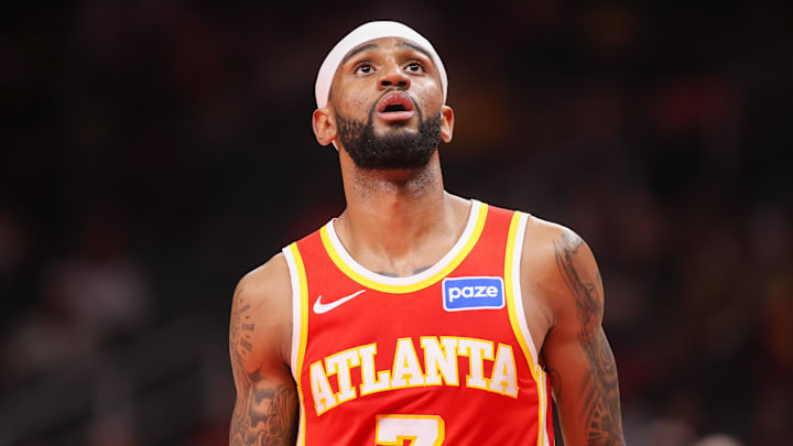 Mar 14, 2026; Atlanta, Georgia, USA; Atlanta Hawks guard Nickeil Alexander-Walker (7). Mandatory Credit: Brett Davis-Imagn Images