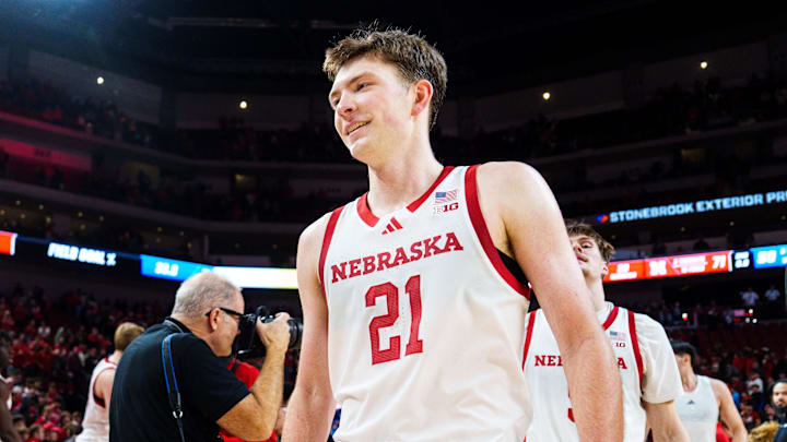Nebraska Cornhuskers forward Pryce Sandfort Nebraska Cornhuskers forward Pryce Sandfort