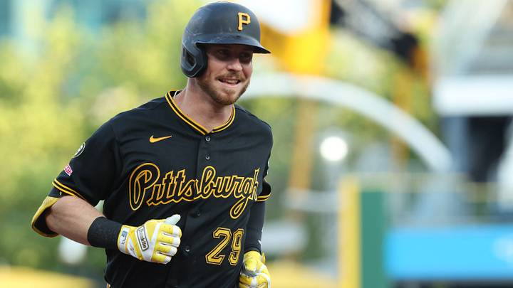 Jul 7, 2026; Pittsburgh, Pennsylvania, USA;  Pittsburgh Pirates first baseman Ryan O'Hearn (29) circles the bases on a three-run home run against the Atlanta Braves during the third inning at PNC Park. Mandatory Credit: Charles LeClaire-Imagn Images