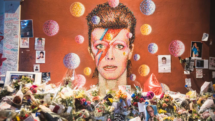 Tributes At The David Bowie Memorial