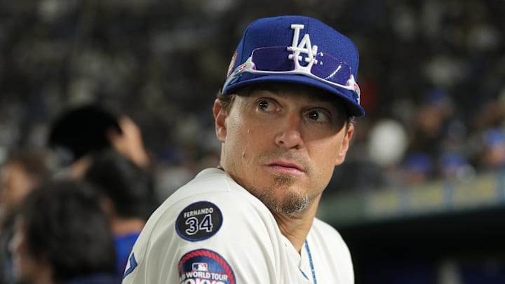 Mar 19, 2025; Bunkyo, Tokyo, JPN; Los Angeles Dodgers first baseman Enrique Hernandez (8) after the game against the Chicago Cubs during the Tokyo Series at Tokyo Dome. Mandatory Credit: Darren Yamashita-Imagn Images