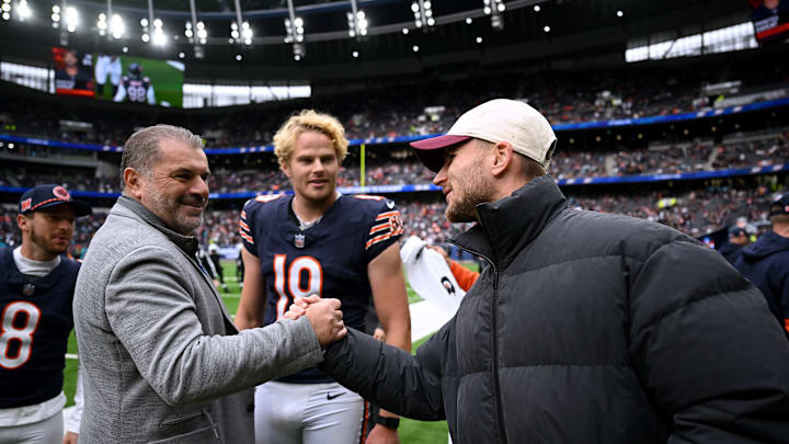 Ange and Timo Werner at the NFL game between the Jacksonville Jaguars and Chicago Bears