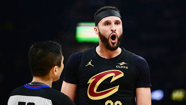 Feb 19, 2026; Cleveland, Ohio, USA; Cleveland Cavaliers forward Larry Nance Jr. (22) reacts after a play during the second half against the Brooklyn Nets at Rocket Arena. Mandatory Credit: Ken Blaze-Imagn Images Feb 19, 2026; Cleveland, Ohio, USA; Cleveland Cavaliers forward Larry Nance Jr. (22) reacts after a play during the second half against the Brooklyn Nets at Rocket Arena. Mandatory Credit: Ken Blaze-Imagn Images