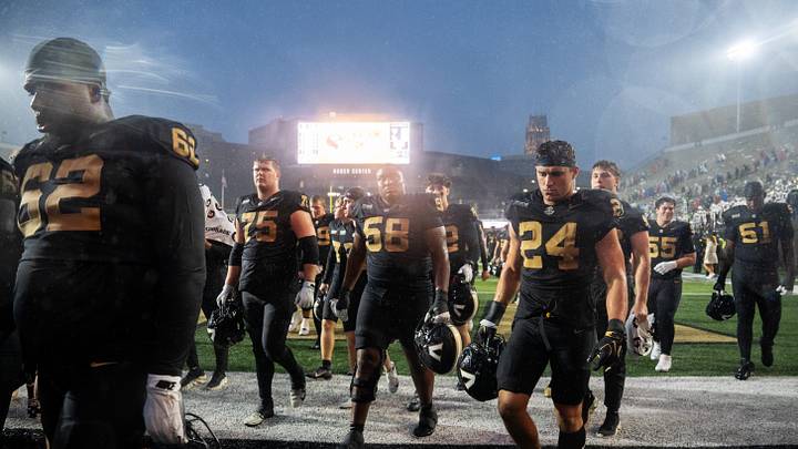 Vanderbilt players walk off the filed after losing to Ole Miss at FirstBank Stadium in Nashville on Saturday, October. 10, 2026. Vanderbilt players walk off the filed after losing to Ole Miss at FirstBank Stadium in Nashville on Saturday, October. 10, 2026.