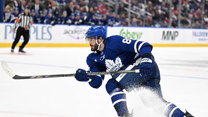 Sep 29, 2026; Toronto, Ontario, CAN; Toronto Maple Leafs forward Kirill Marchenko (86) shoots the puck against the Montreal Canadiens in the third period at Scotiabank Arena. Mandatory Credit: Dan Hamilton-Imagn Images Sep 29, 2026; Toronto, Ontario, CAN; Toronto Maple Leafs forward Kirill Marchenko (86) shoots the puck against the Montreal Canadiens in the third period at Scotiabank Arena. Mandatory Credit: Dan Hamilton-Imagn Images