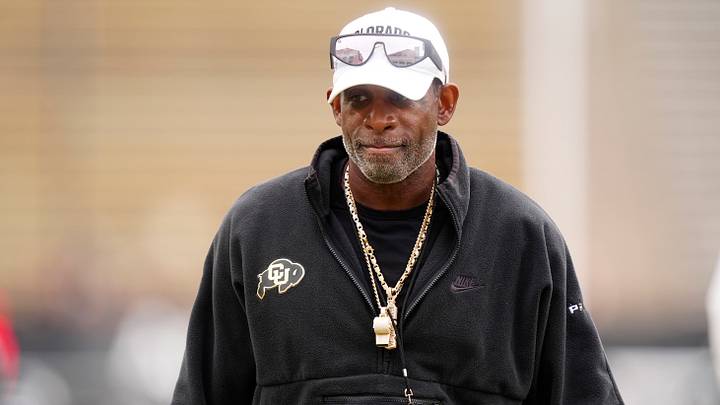 Oct 11, 2025; Boulder, Colorado, USA; Colorado Buffaloes head coach Deion Sanders before the game against the Iowa State Cyclones at Folsom Field. Mandatory Credit: Ron Chenoy-Imagn Images Oct 11, 2025; Boulder, Colorado, USA; Colorado Buffaloes head coach Deion Sanders before the game against the Iowa State Cyclones at Folsom Field. Mandatory Credit: Ron Chenoy-Imagn Images