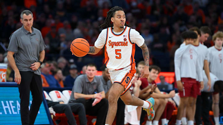 Syracuse basketball starting point guard Jaquan Carlos has struggled this season. He says he's confident he can play better.