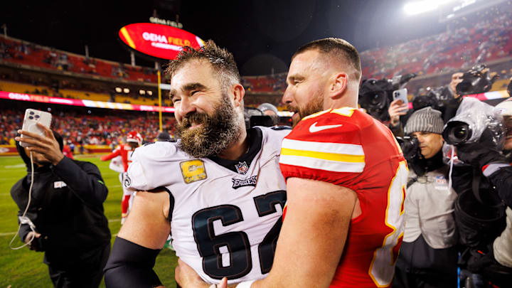 Jason Kelce, Travis Kelce, Philadelphia Eagles, Kansas City Chiefs