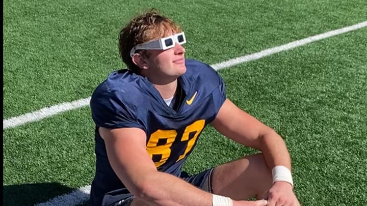 Jack Endries checks out the partial solar eclipse Jack Endries checks out the partial solar eclipse