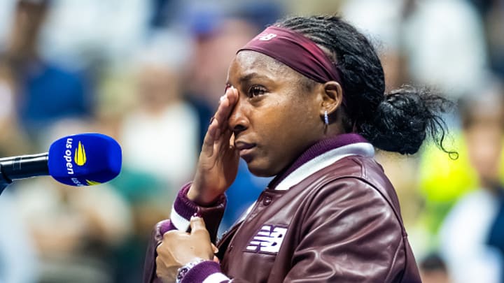 Coco Gauff was emotional after her U.S. Open second round win.