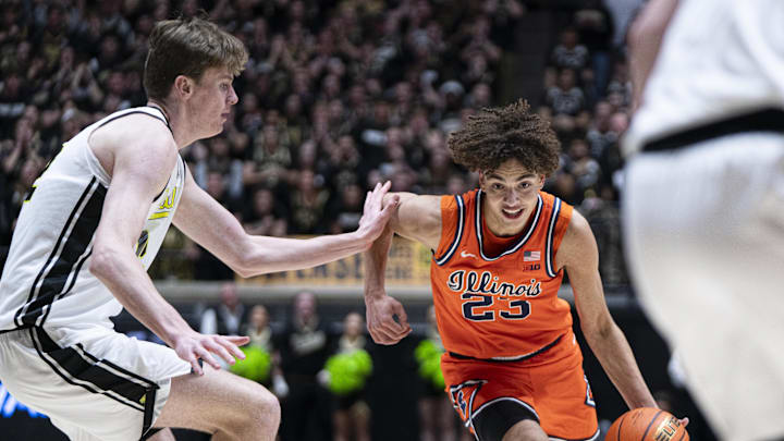  Illinois Fighting Illini guard Keaton Wagler (23)