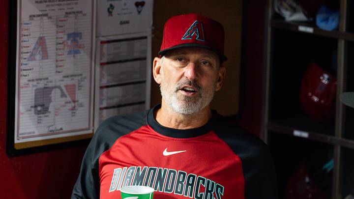 Aug 31, 2026; Phoenix, Arizona, USA; Arizona Diamondbacks manager Torey Lovullo against the Philadelphia Phillies at Chase Field. Mandatory Credit: Mark J. Rebilas-Imagn Images