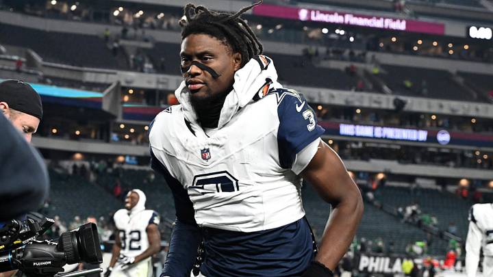 Dallas Cowboys wide receiver George Pickens leaves the field after a game against the Philadelphia Eagles at Lincoln Financial Field.  