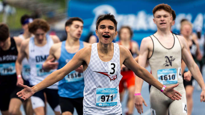 Western Dubuque's Quentin Nauman was a winner at the Dickinson Relays on Monday night.