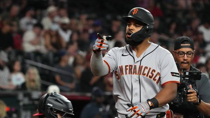 San Francisco Giants left fielder Heliot Ramos. San Francisco Giants left fielder Heliot Ramos.