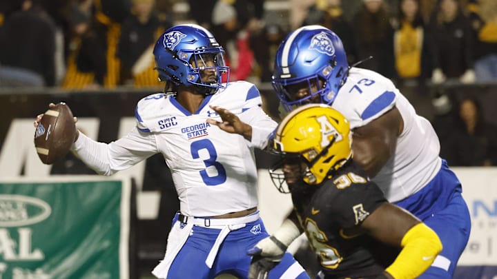 Oct 19, 2022; Boone, North Carolina, USA;  Georgia State Panthers quarterback Darren Grainger (3)