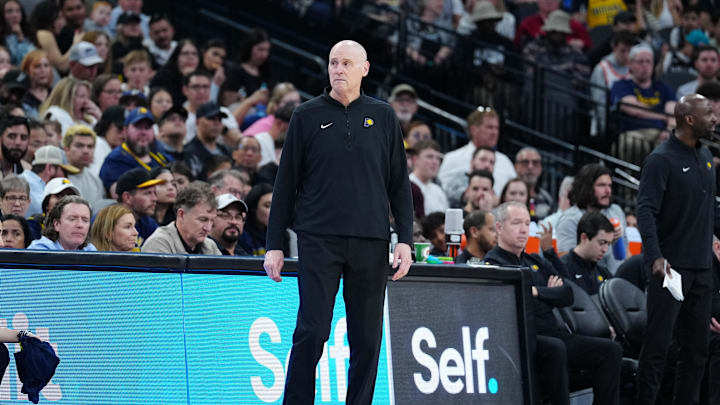 Mar 3, 2024; San Antonio, Texas, USA; Indiana Pacers head coach Rick Carlisle looks on in the first