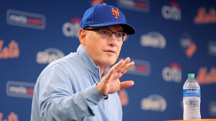 Jun 28, 2023; New York City, New York, USA; New York Mets owner Steve Cohen speaks to the media