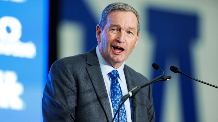 Mitch Barnhart is the only athletic director many young Kentucky fans have known. Mitch Barnhart is the only athletic director many young Kentucky fans have known.