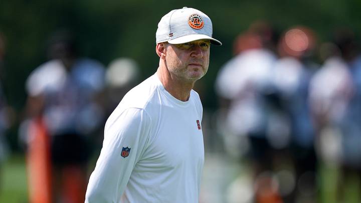 Cincinnati Bengals director of player personnel Duke Tobin watches practice during the first day of Cincinnati Bengals training camp at the Paycor Stadium practice facility in downtown Cincinnati on Wednesday, July 29, 2026. Cincinnati Bengals director of player personnel Duke Tobin watches practice during the first day of Cincinnati Bengals training camp at the Paycor Stadium practice facility in downtown Cincinnati on Wednesday, July 29, 2026.