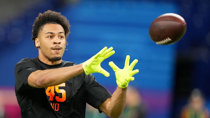 Clemson wideout Antonio Williams (WO45) during the NFL Scouting Combine at Lucas Oil Stadium. 