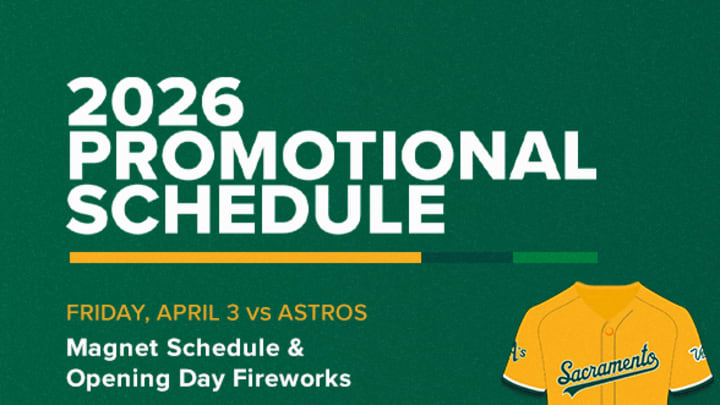 A's promotional schedule A's promotional schedule