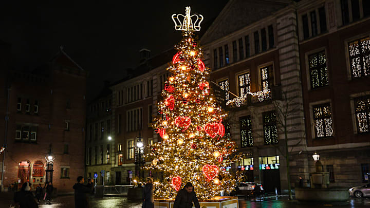 Amsterdam lights up for Christmas and New Year preparation