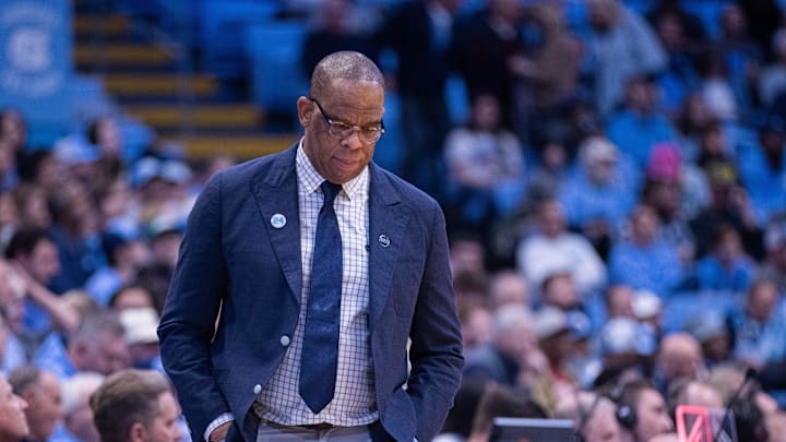 North Carolina Tar Heels head coach Hubert Davis 