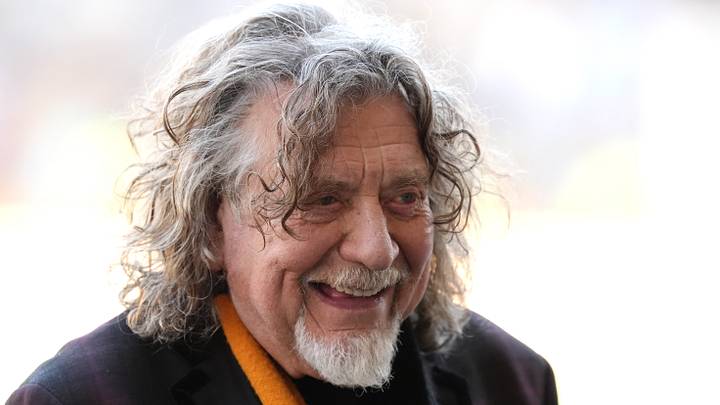 Robert Plant takes in an English Premier League match Robert Plant takes in an English Premier League match