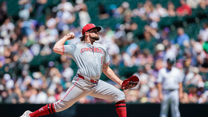 Jun 5, 2024; Denver, Colorado, USA; Cincinnati Reds starting pitcher Graham Ashcraft (51) delivers a pitch during the third inning Colorado Rockies at Coors Field. Mandatory Credit: Andrew Wevers-USA TODAY Sports Jun 5, 2024; Denver, Colorado, USA; Cincinnati Reds starting pitcher Graham Ashcraft (51) delivers a pitch during the third inning Colorado Rockies at Coors Field. Mandatory Credit: Andrew Wevers-USA TODAY Sports