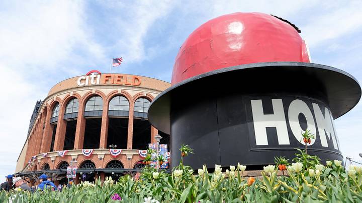 Apr 4, 2025; New York City, New York, USA; General view of Citi Field and the Mets home run apple before the New York Mets home opener against the Toronto Blue Jays. Mandatory Credit: Brad Penner-Imagn Images Apr 4, 2025; New York City, New York, USA; General view of Citi Field and the Mets home run apple before the New York Mets home opener against the Toronto Blue Jays. Mandatory Credit: Brad Penner-Imagn Images