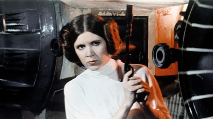 Carrie Fisher onn the set of ‘Star Wars: Episode IV - A New Hope’