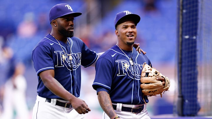 Randy Arozarena y Wander Franco son compañeros en los Rays de Tampa Bay 
