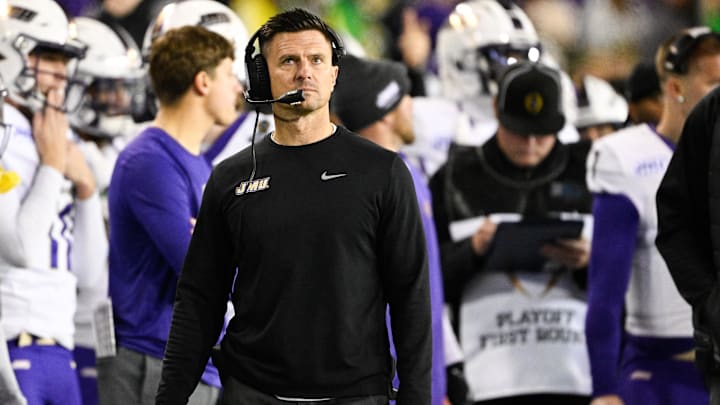 James Madison Dukes head coach Bob Chesney