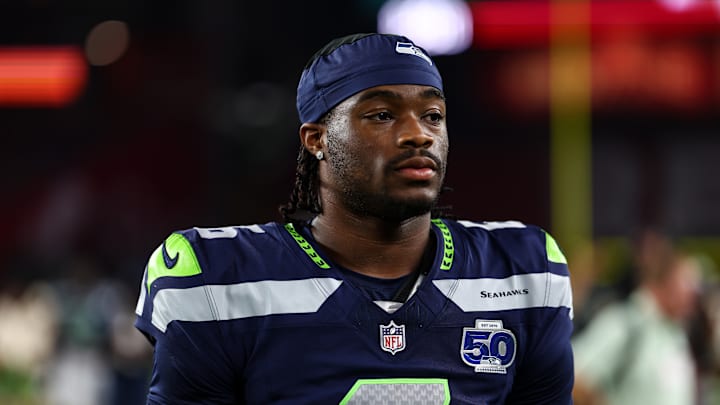 Jalen Milroe of the Seattle Seahawks