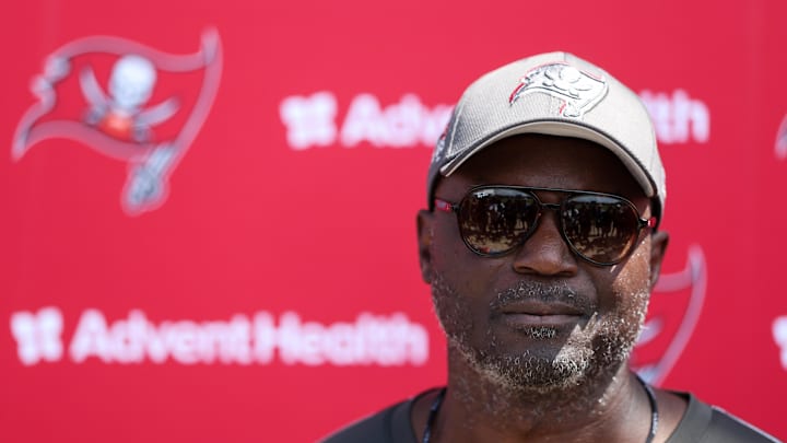 Tampa Bay Buccaneers head coach Todd Bowles gives a press conference after mini camp.
