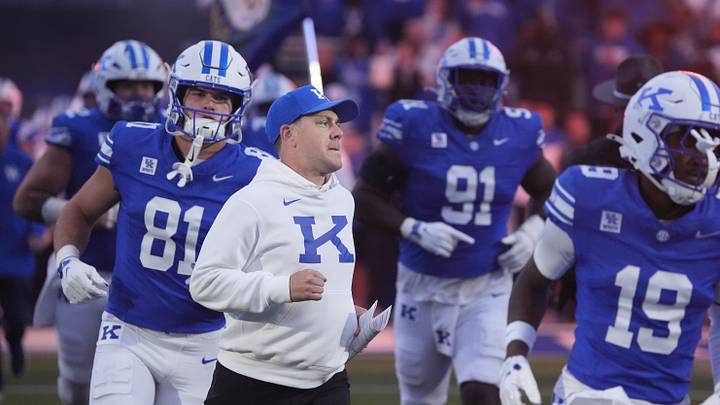 Kentucky’s coach Will Stein came out with players against LSU at Kroger Field Saturday evening.
Oct. 10, 2026 Kentucky’s coach Will Stein came out with players against LSU at Kroger Field Saturday evening.
Oct. 10, 2026