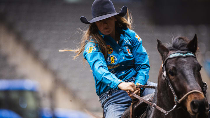 Jodee Miller and M R Im ON Fire Guys took the aggregate win in the barrel racing