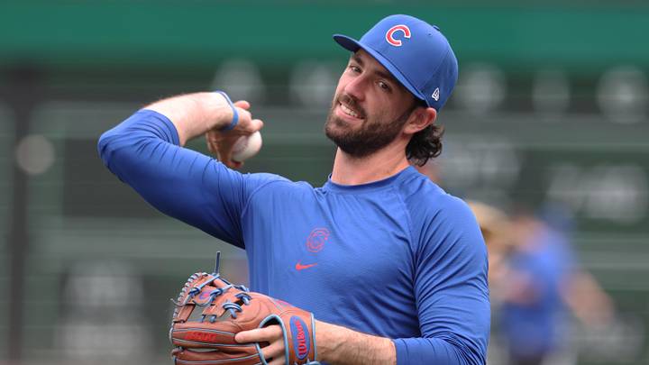 May 26, 2026; Pittsburgh, Pennsylvania, USA;  Chicago Cubs shortstop Dansby Swanson (7) warms up before the game against the Pittsburgh Pirates at PNC Park. Mandatory Credit: Charles LeClaire-Imagn Images