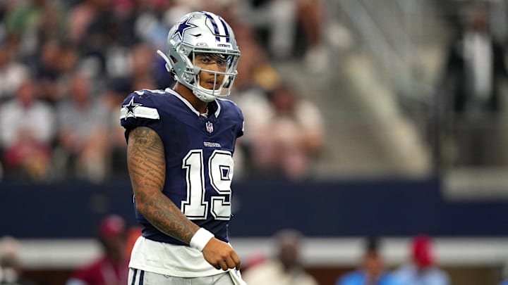 Dallas Cowboys quarterback Trey Lance (19)