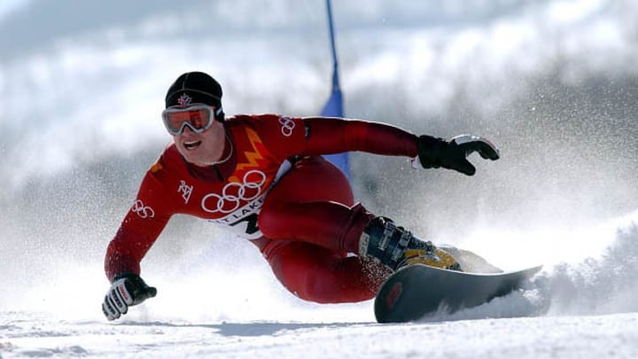 Ryan Wedding competes in men's snowboard slalom at the 2002 Winter Olympics in Salt Lake City. Ryan Wedding competes in men's snowboard slalom at the 2002 Winter Olympics in Salt Lake City.